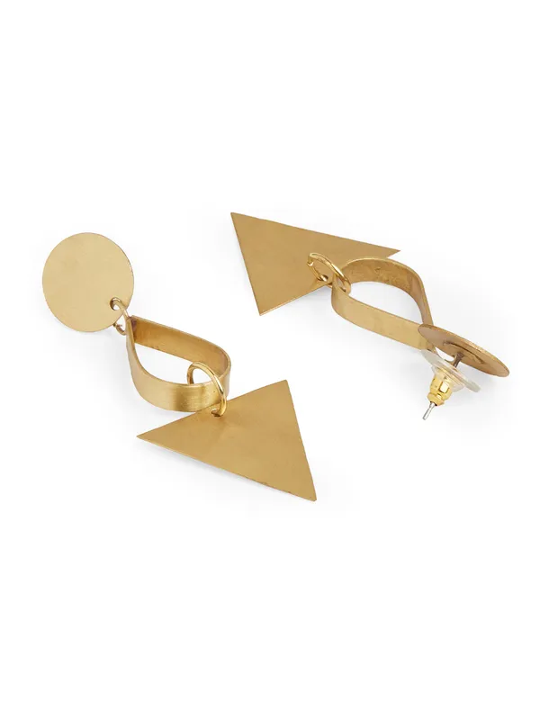 Women_Gold-Toned_Reconnected_tringle_Earrings