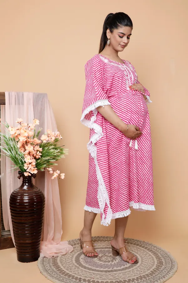 Maternity_Wear_Cotton_Printed_Kaftan_with_Tie_Ups_for_More_Comfort