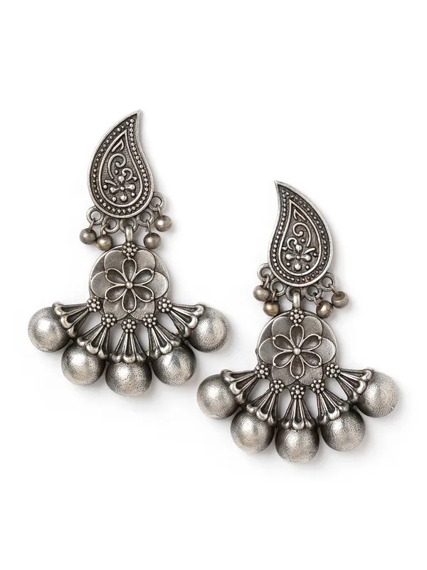 Silver-Toned_&_Plated_Crescent_Shaped_Contemporary_Drop_Earrings