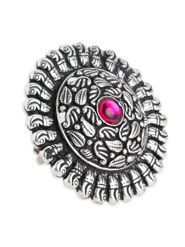 Silver_plated_gometric_oxidised_adjustable_finger_ring
