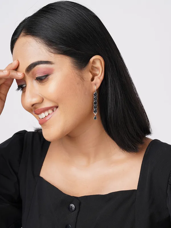 Silver_toned_black_hoop_earring