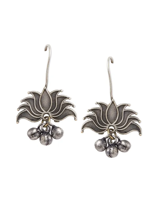 Women_german_silver_lotus_hoops