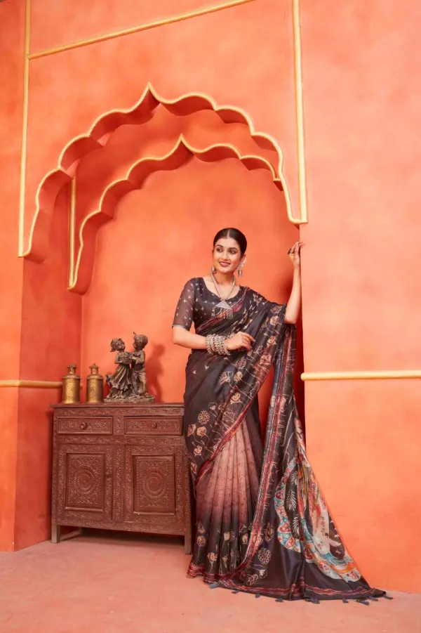 Multicolor_Chanderi_Silk_Fancy_Digital_Printed_Saree_With_Blouse