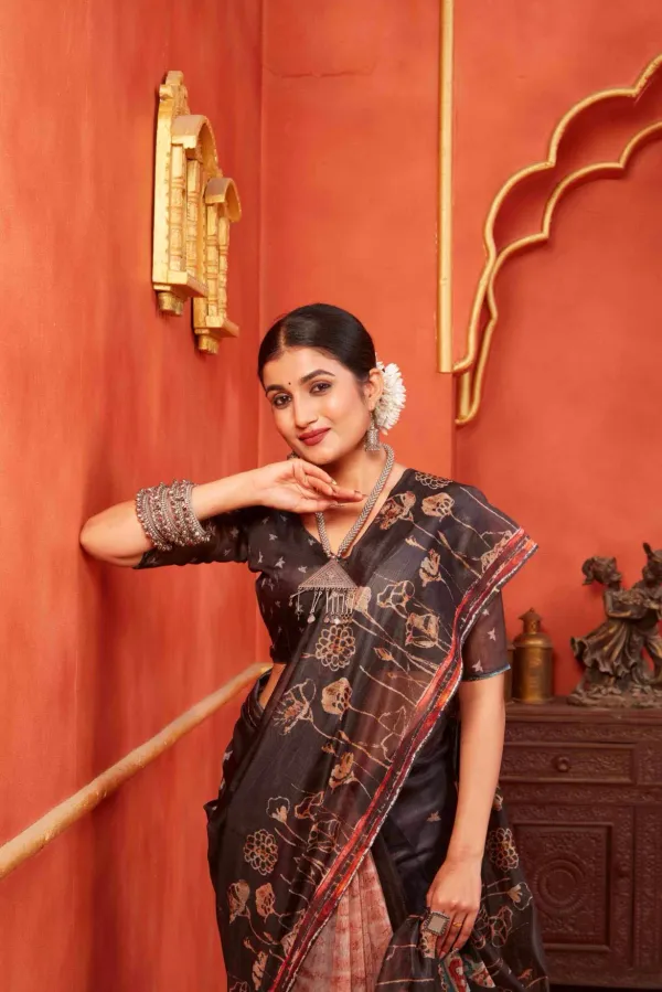 Multicolor_Chanderi_Silk_Fancy_Digital_Printed_Saree_With_Blouse
