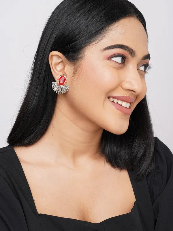 Silver_toned_red_stone_stud_.