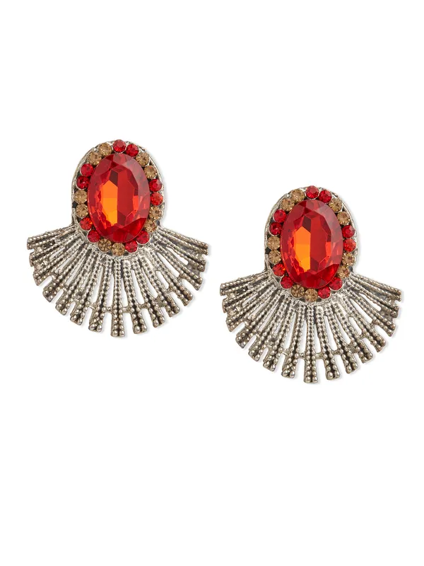 Silver_toned_red_stone_stud_.