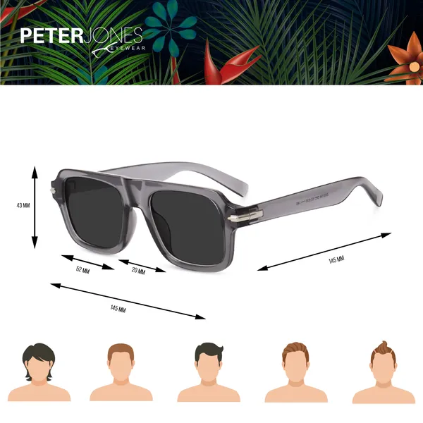 Square_Grey_Transparent_Frame_Oversized_UV/UB_Protected_(3754GT)_-_For_Unisex