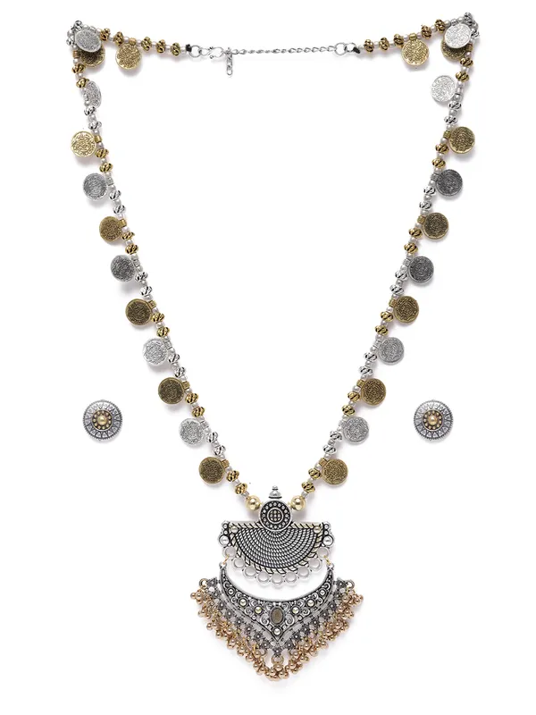 Arvya_Dual_Tone_long_Pendant_Necklace
