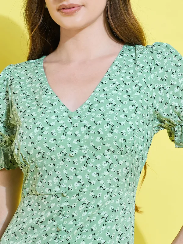 Green_Crepe_Fit_and_Flare_Dress_For_Women