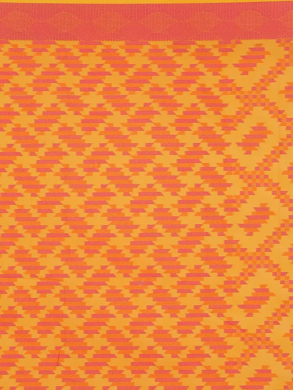 Yellow_Cotton_Blend_Banarasi_Sarees_For_Women