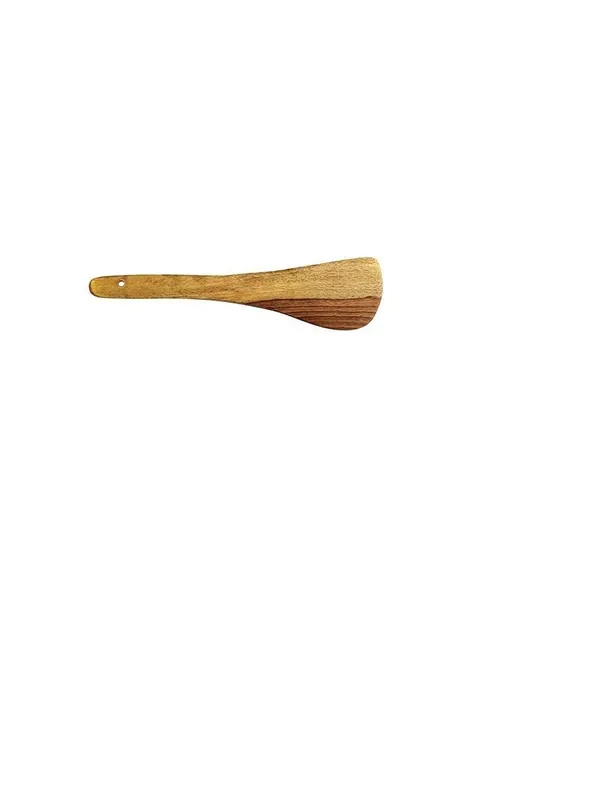 Brown_Wooden_Handmade_Kitchen_Cooking_Spatula_Non_Stick_Serving_Set_Of_2_|_1_Serving_Spoon,_1_Mixing_Spoon