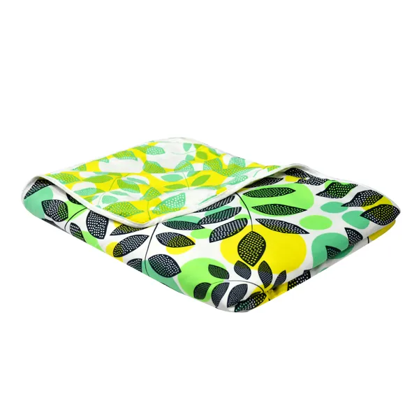 Floral_Single_Dohar_for_AC_Room_(Polyester,_Green_and_Yellow)