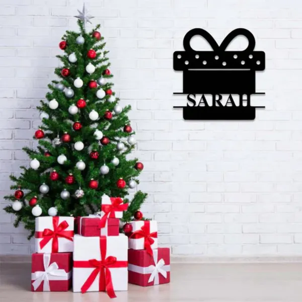 Wooden_Wall_Art_for_Home_Decoration|Christmas_Present_Monogram|Black