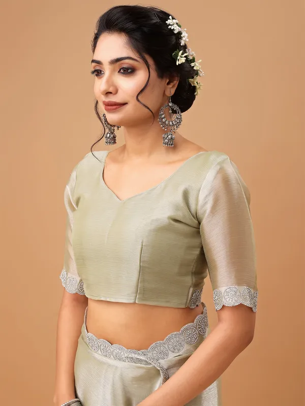 Olive_Jimmy_Choo_Saree_With_Unstitched_Blouse_For_Women
