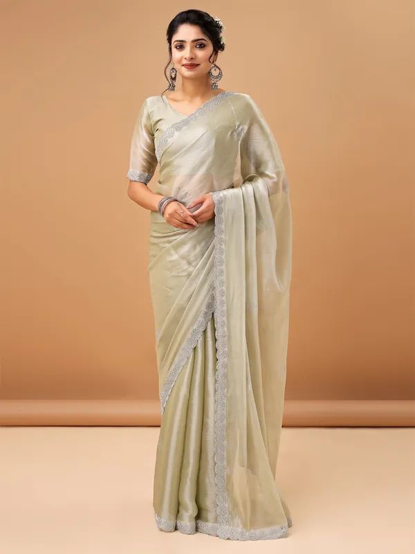Olive_Jimmy_Choo_Saree_With_Unstitched_Blouse_For_Women