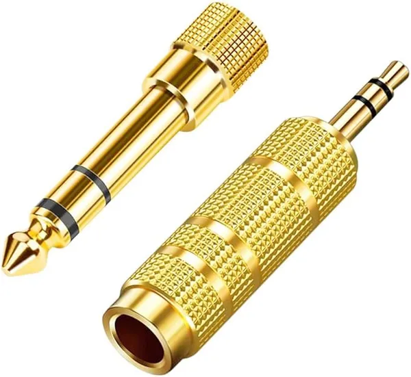 3.5mm_plug_to_6.35mm_jack_and_6.35mm_plug_to_3.5mm_jack_gold_plated_stereo_jack_adapter,_jack_6.3_3.5_amp_adapter_headphone_compatible_with_guitar,_keyboard,