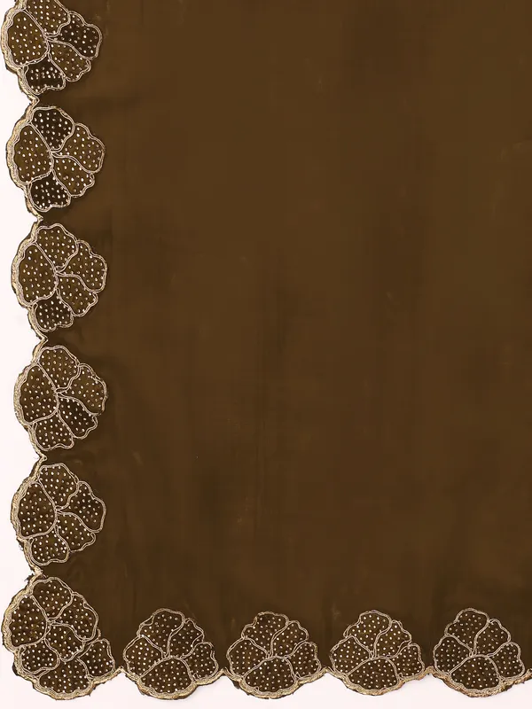 Olive_Jimmy_Choo_Saree_With_Unstitched_Blouse_For_Women