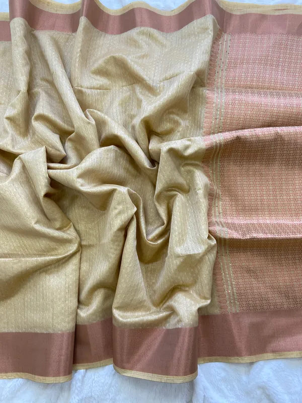 Veda_Cream_–_Sacred_Wedding_Special_|_Soft_Banarasi_Silk_Saree_with_Pallu_Sequence_Work,_Gold_Border_&_Running_Blouse_with_Tassels