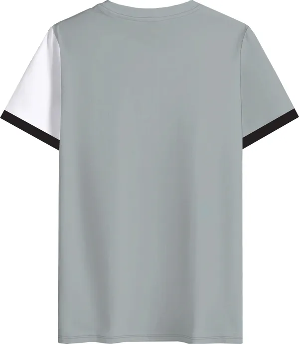 _Colorblock_Men_Round_Neck_White,_Black,_Grey_T-Shirt