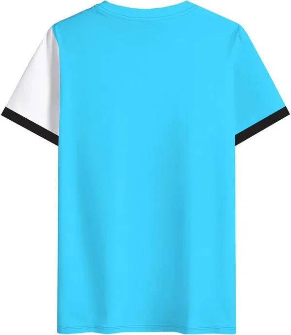 _Colorblock_Men_Round_Neck_White,_Blue,_Black_T-Shirt