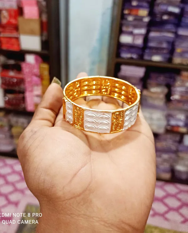 Assamese_traditional_gold_plated_silver_colour_Copper_Gold-Plated_Bangle_for_women_&_girls