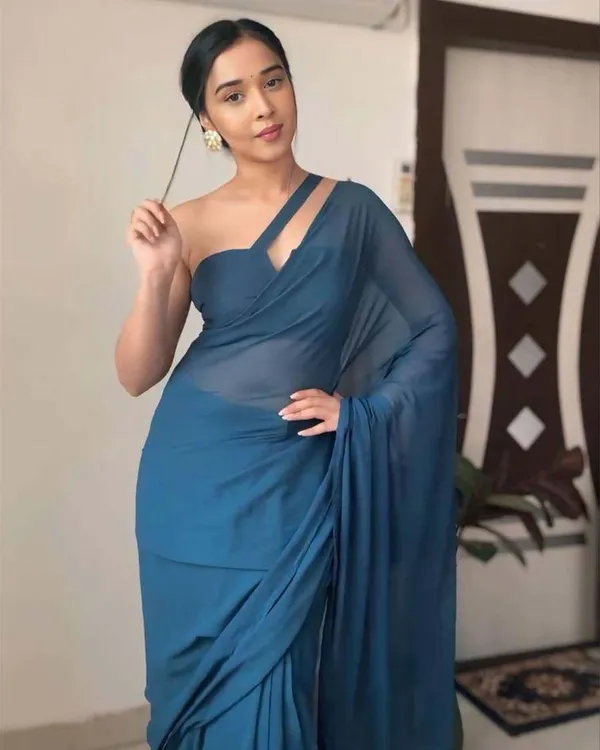 Rama_Colour_1-Minute_Ready_To_Wear_Georgette_Saree_With_Blouse_Piece