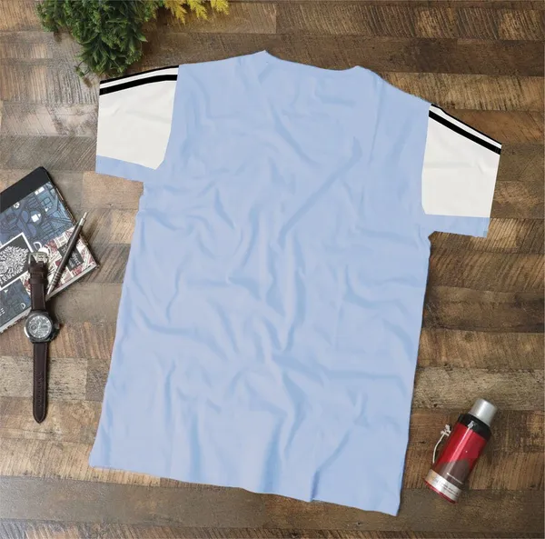 _Printed_Men_Round_Neck_White,_Blue_T-Shirt
