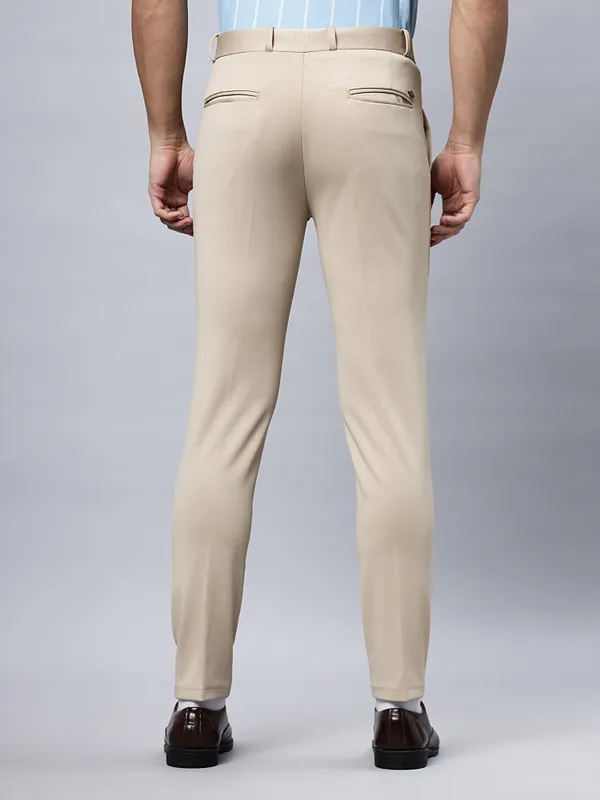 Beige_Lycra_Checked_Stretchable_Formal_Trouser_for_Men