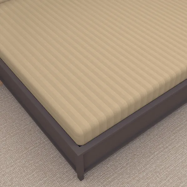_100%_Cotton_220_TC_Italian_Stripes_Flat_King_Size_Bedsheet_With_2_Pillow_Cover_(108_x_108_Inch,_BIEGE)