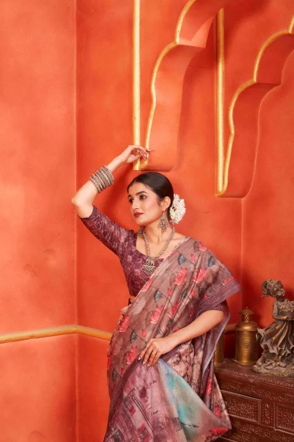 Multicolor_Chanderi_Silk_Fancy_Digital_Printed_Saree_With_Blouse