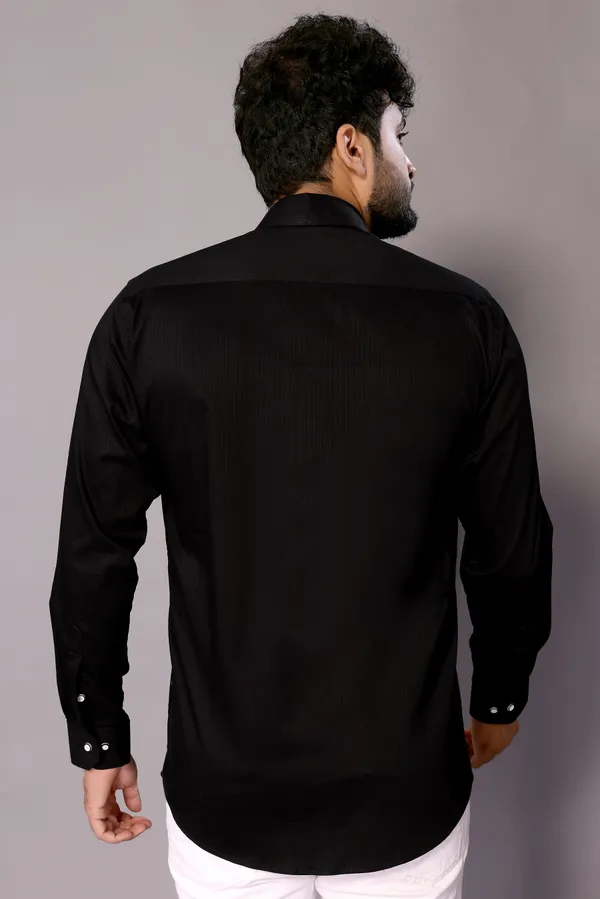 Pagazo_Black_Colour_Solid_Shirt