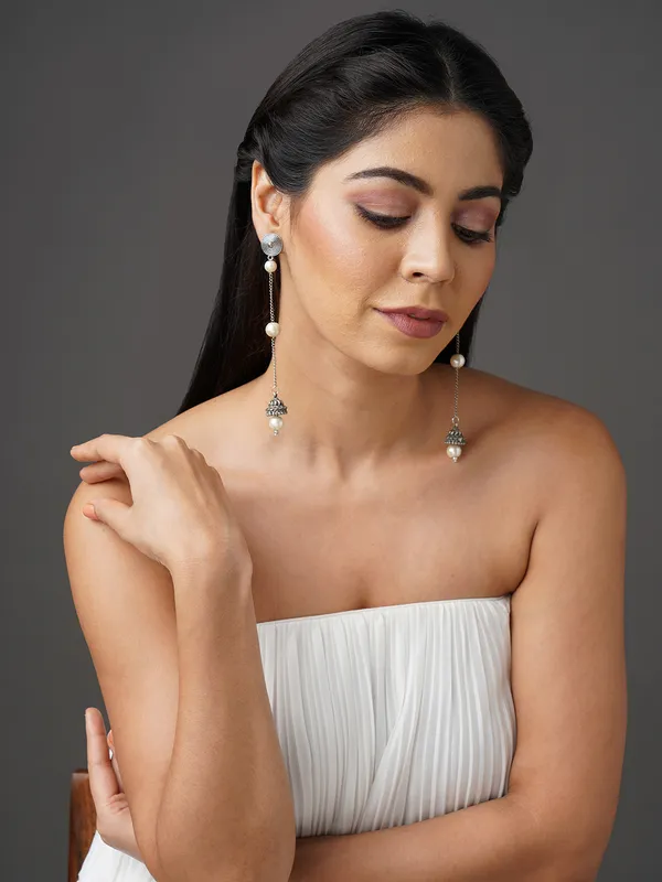 German_silver_long_earring