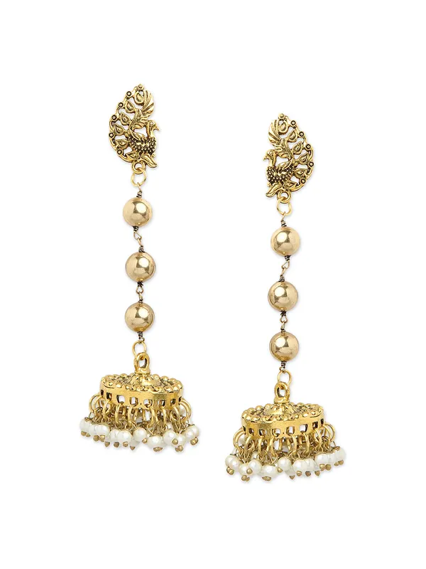 Gold_toned_long_peacock_earring