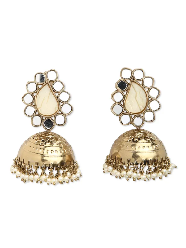 Gold_tone_white_jhumka_earring