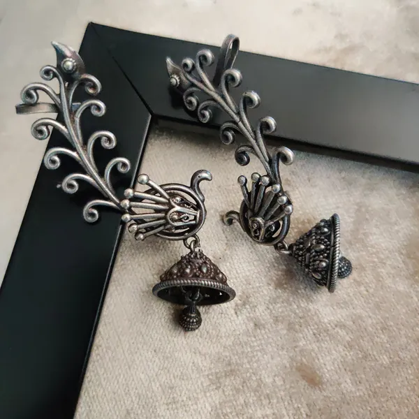 Silver_Peacock_Shaped_Ear_Cuffs