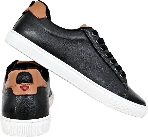 Black_Suede_Lace-Up_Sneakers_For_Men