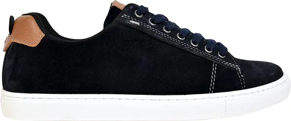 Navy_Suede_Lace-Up_Sneakers_For_Men