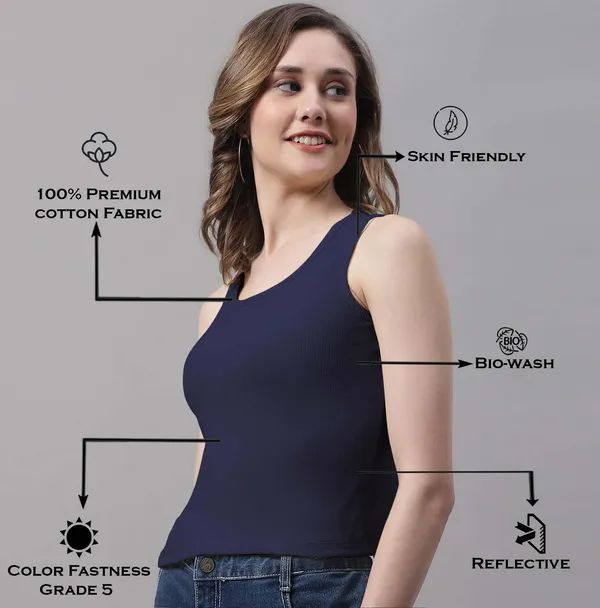 Navy_Blue_Cotton_Rib_Round_Neck_Crop_Top_For_Women