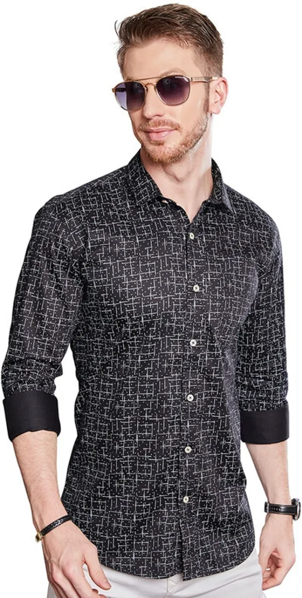 Jaakko_Black_Minimalist_Print_Full_Sleeves_Shirt