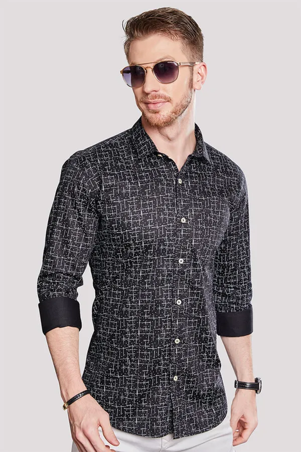 Jaakko_Black_Minimalist_Print_Full_Sleeves_Shirt