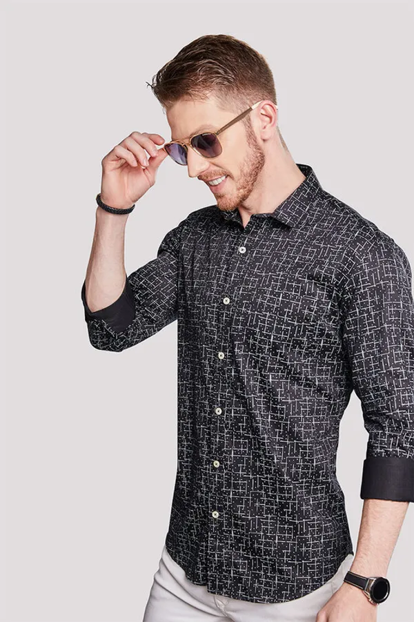 Jaakko_Black_Minimalist_Print_Full_Sleeves_Shirt