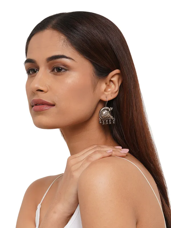 Women_Silver_Peacock_Shaped_Hoop_Earrings