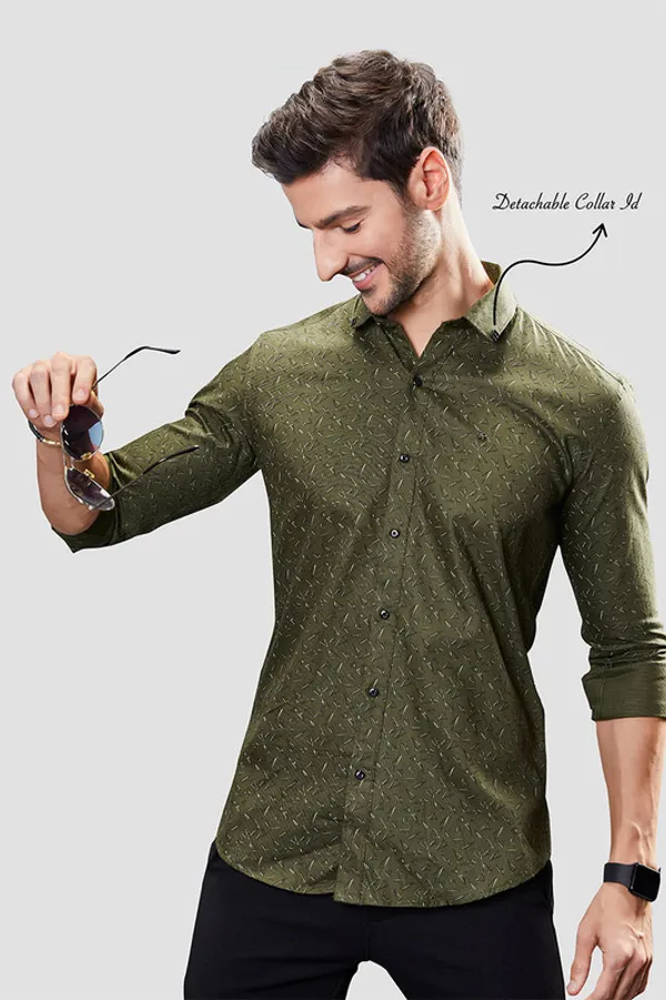 Caspar_GreenCotton_Geometric_Print_Full_Sleeves_Shirt