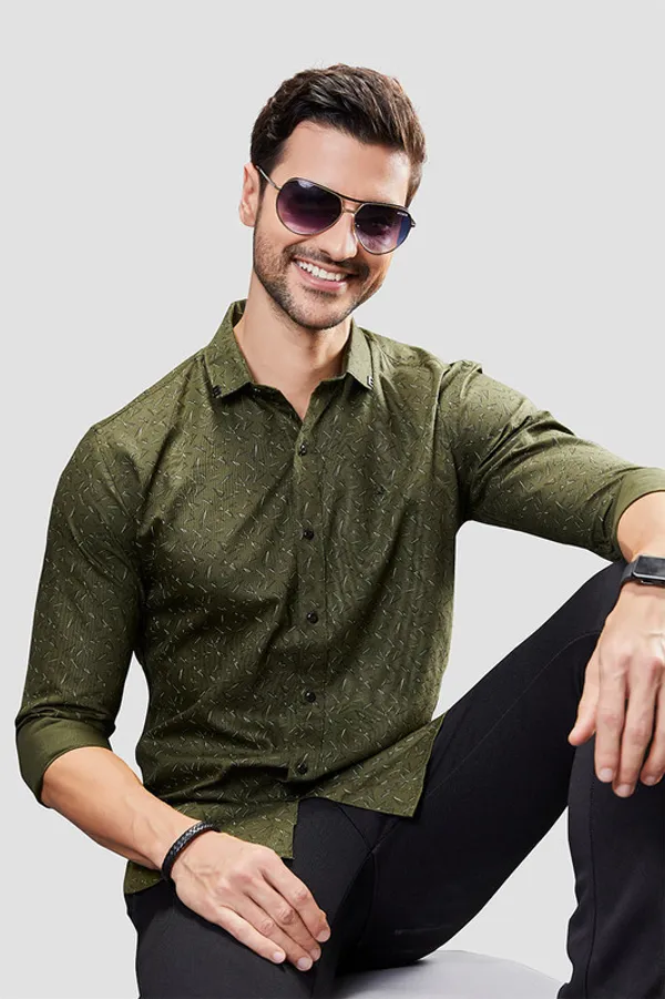 Caspar_GreenCotton_Geometric_Print_Full_Sleeves_Shirt