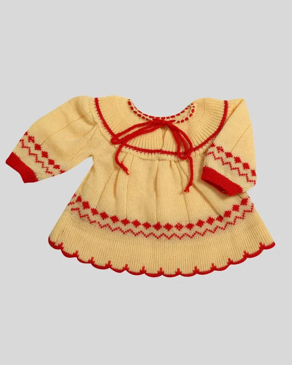 Yellow_Woolen_Knitted_Frock_For_Baby