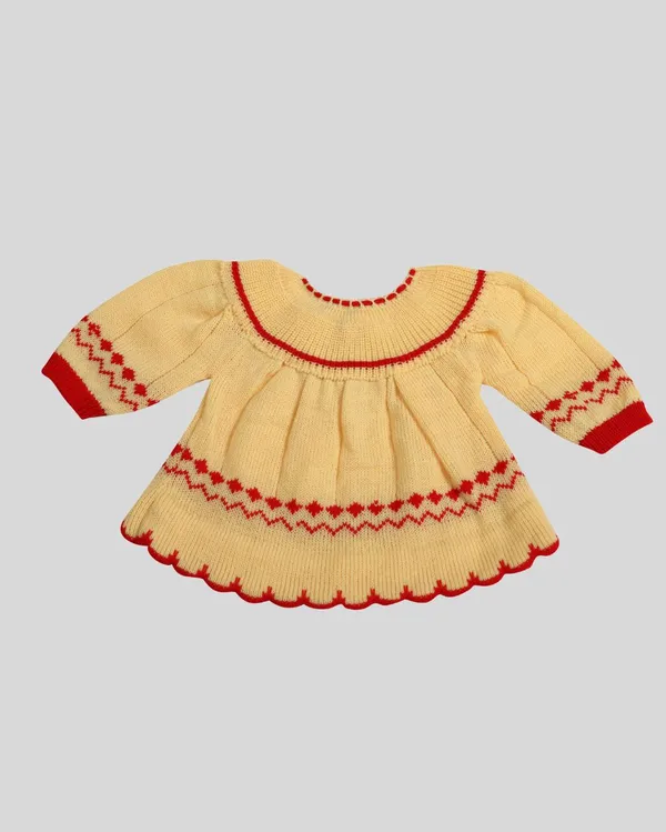 Yellow_Woolen_Knitted_Frock_For_Baby