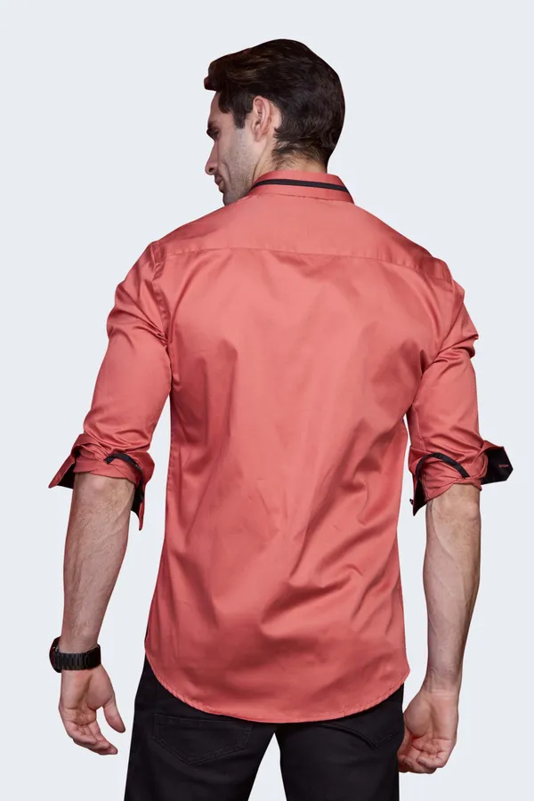 Pure_Egyptian_Giza_Cotton_Carrot_Orange_Solid_Shirt
