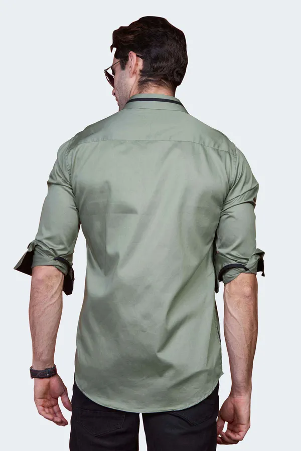 Pure_Egyptian_Giza_Cotton_Twinline_Olive_Designer_Shirt