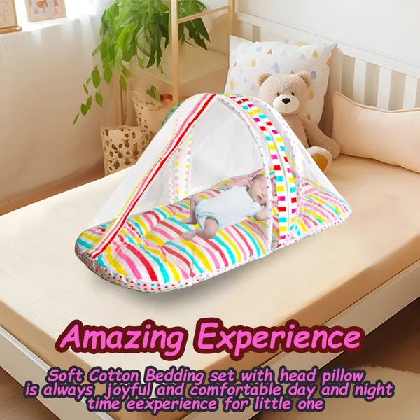 mite_Baby_Bedding_Set_with_Pillow_and_Sleeping_Bag_Combo_(Stripes)