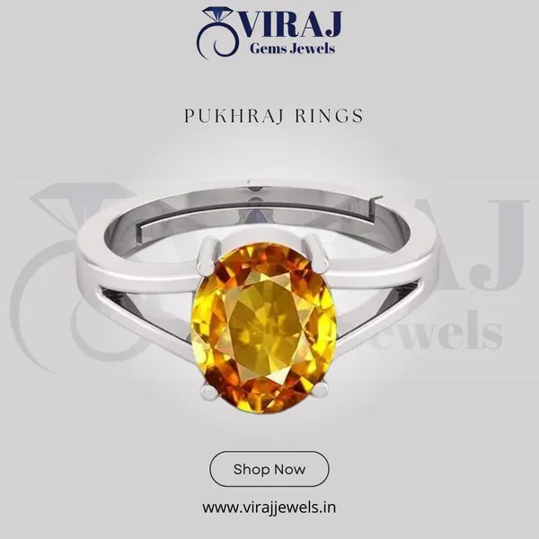 Yellow_Pukhraj_Created_Sapphire_Gemstone_Gold_Plated_Ring_For_Men_&_Women_From_4.25_Ratti_To_20.25_Ratti